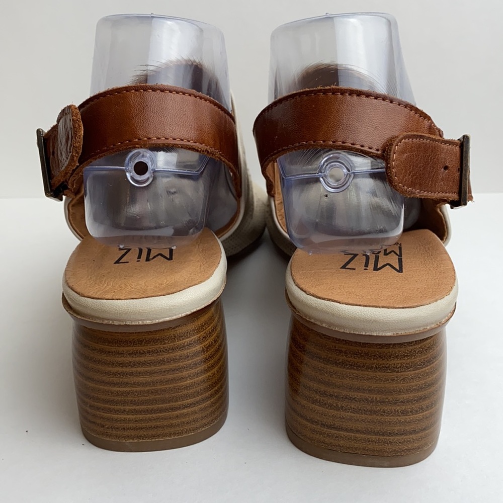 Size EU 42 Miz Mooz Leather Slingback Heeled Sandals - Picture 3 of 8